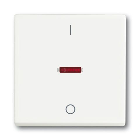 Future® linear, Busch-axcent® kryt jednoduchý s červeným průzorem, s potiskem 2CKA001751A3028 mechová bílá ABB