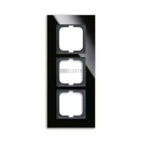 Solo® carat rámeček trojnásobný pro vodorovnou i svislou montáž 2CKA001754A4324 černé sklo ABB
