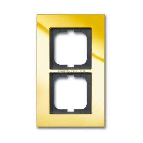 Solo® carat rámeček dvojnásobný pro vodorovnou i svislou montáž 2CKA001754A4357 zlacená mosaz ABB