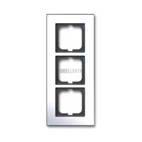 Solo® carat rámeček trojnásobný pro vodorovnou i svislou montáž 2CKA001754A4358 chromovaná mosaz ABB