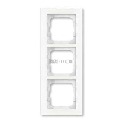 Busch-axcent 2CKA001754A4439 Rámeček trojnásobný, pro vodorovnou i svislou montáž, bílé sklo, ABB