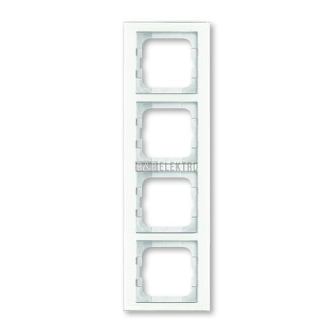 Busch-axcent 2CKA001754A4440 Rámeček čtyřnásobný, pro vodorovnou i svislou montáž, bílé sklo, ABB