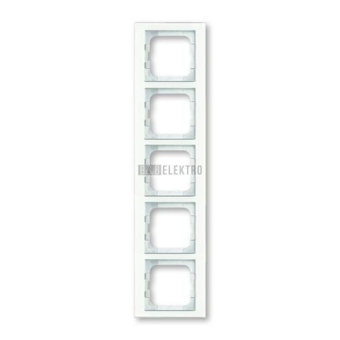 Busch-axcent 2CKA001754A4441 Rámeček pětinásobný, pro vodorovnou i svislou montáž, bílé sklo, ABB