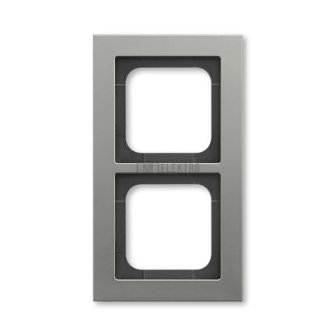 Busch-axcent 2CKA001754A4684 Rámeček dvojnásobný, pro vodorovnou i svislou montáž, platinová, ABB