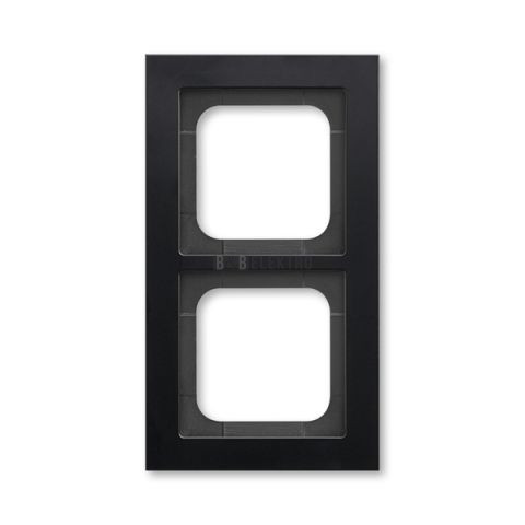 Busch-axcent 2CKA001754A4704 Rámeček dvojnásobný, pro vodorovnou i svislou montáž, matná čená, ABB