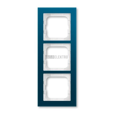 Busch-axcent 2CKA001754A4757 Rámeček trojnásobný, pro vodorovnou i svislou montáž, modré sklo, ABB
