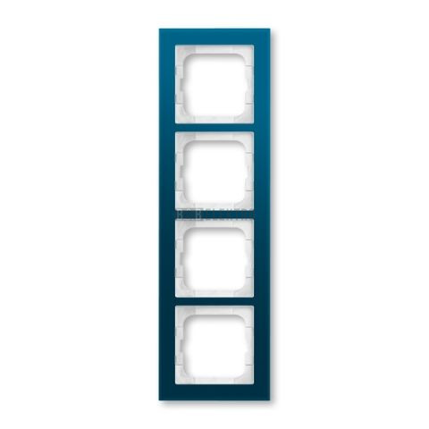 Busch-axcent 2CKA001754A4758 Rámeček čtyřnásobný, pro vodorovnou i svislou montáž, modré sklo, ABB