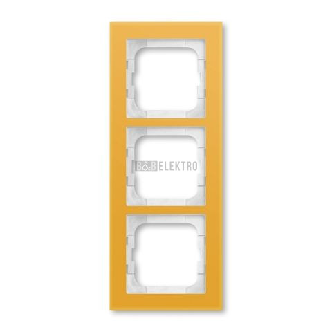 Busch-axcent 2CKA001754A4762 Rámeček trojnásobný, pro vodorovnou i svislou montáž, žluté sklo, ABB