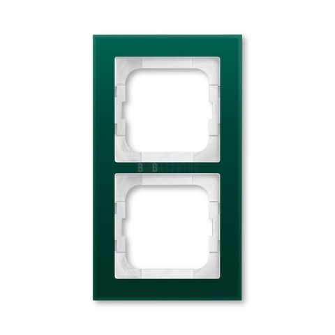 Busch-axcent 2CKA001754A4771 Rámeček dvojnásobný, pro vodorovnou i svislou montáž, zelené sklo, ABB