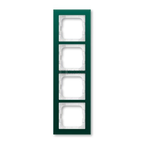 Busch-axcent 2CKA001754A4773 Rámeček čtyřnásobný, pro vodorovnou i svislou montáž, zelené sklo, ABB