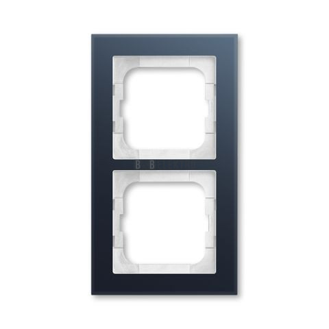 Busch-axcent 2CKA001754A4781 Rámeček dvojnásobný, pro vodorovnou i svislou montáž, šedé sklo, ABB