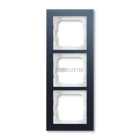 Busch-axcent 2CKA001754A4782 Rámeček trojnásobný, pro vodorovnou i svislou montáž, šedé sklo, ABB