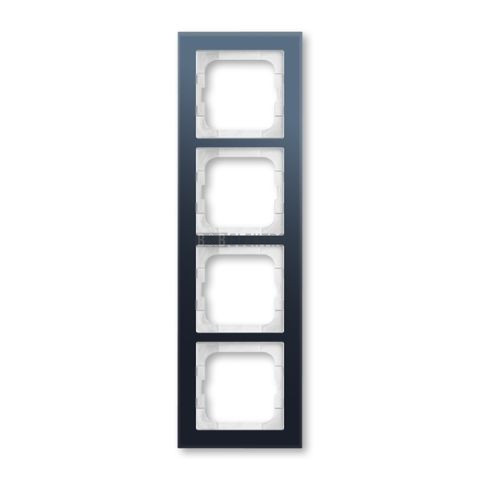 Busch-axcent 2CKA001754A4783 Rámeček čtyřnásobný, pro vodorovnou i svislou montáž, šedé sklo, ABB