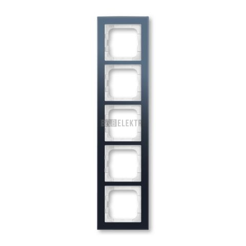 Busch-axcent 2CKA001754A4784 Rámeček pětinásobný, pro vodorovnou i svislou montáž, šedé sklo, ABB