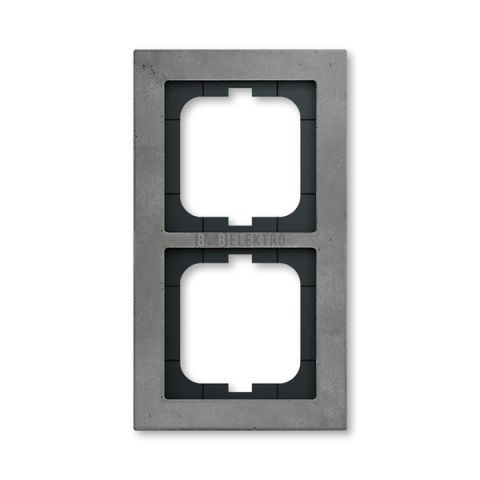 Busch-axcent 2CKA001754A4796 Rámeček dvojnásobný, pro vodorovnou i svislou montáž, beton, ABB