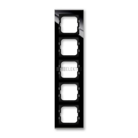 Busch-axcent 2CKA001754A4804 Rámeček pětinásobný, pro vodorovnou i svislou montáž, černé sklo, ABB