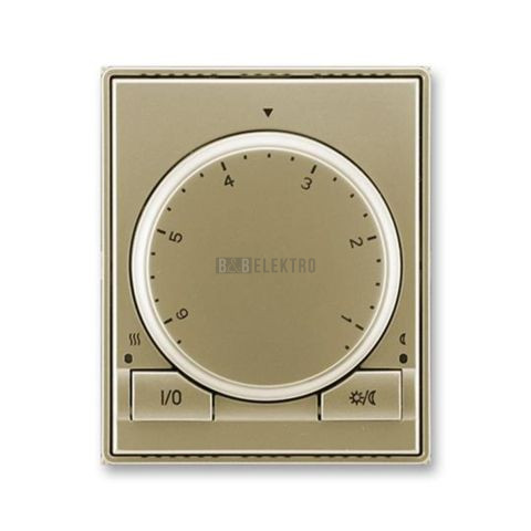 Kryt termostatu prostorového s otočným ovládáním, s upevňovací maticí 3292E-A00300 33 šampaňská ABB