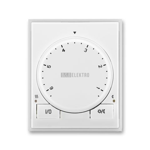 Time®, Element® termostat univerzální otočný (ovládací jednotka) 3292E-A10101 01 bílá/ledová bílá ABB