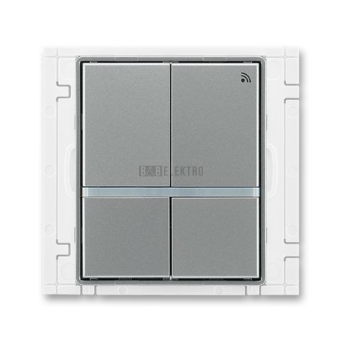 ABB 3299E-A11908 36 Vysílač RF čtyřtlačítkový, nástěnný pro 868 MHz ocelová