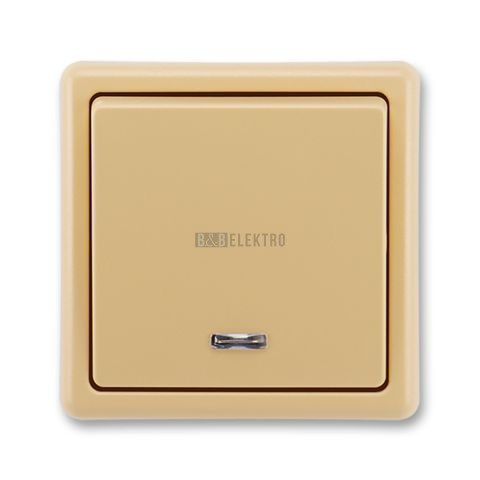 Classic 3553-27289 D2 Přepínač střídavý, s orient. doutnavkou, řazení 6So, béžová, ABB