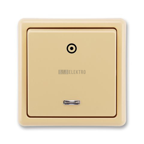 Classic 3553-91289 D2 Tlačítkový ovládač zapínací se signal. dout., řazení 1/0S, béžová