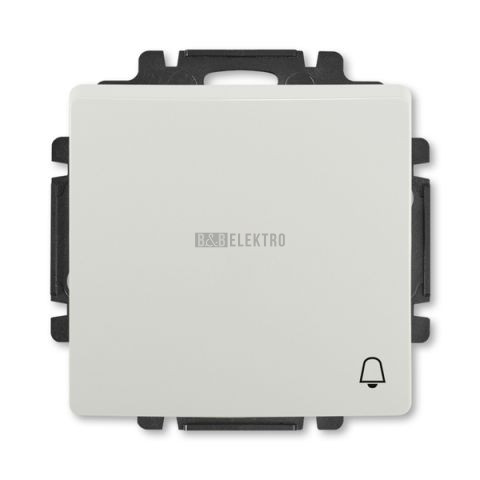 Swing® tlačítko zapínací řazení č.1/0 se symbolem zvonku 3557G-A80343 S1 světle šedá ABB