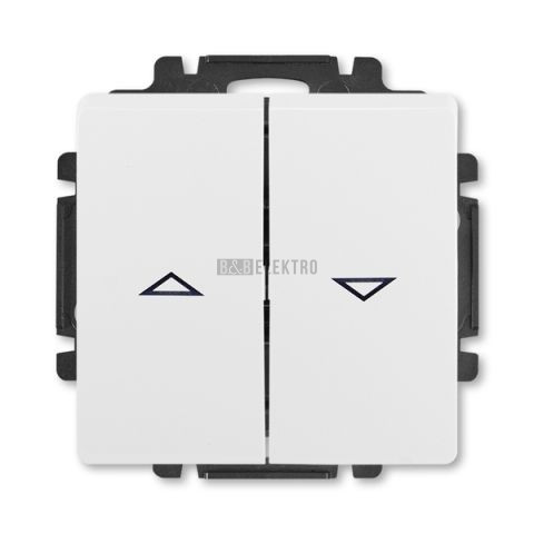 Swing®, Swing®L spínač žaluziový jednopólólový řazení č.1+1 s blokováním 3557G-A89340 B1 jasně bílá ABB