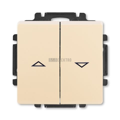 Swing® ovládač žaluziový jednopólový řazení č.1/0+1/0 s blokováním 3557G-A88340 C1 krémová ABB