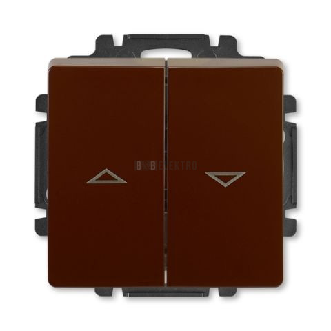 Swing® ovládač žaluziový jednopólový řazení č.1/0+1/0 s blokováním 3557G-A88340 H1 hnědá ABB