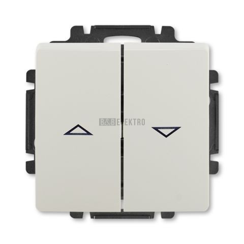 Swing® spínač žaluziový jednopólólový řazení č.1+1 s blokováním 3557G-A89340 S1 světle šedá ABB