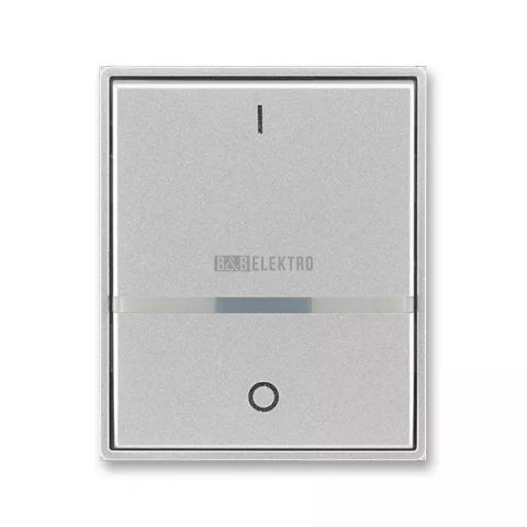 TIME 3558E-A00655 08 Kryt spínače jedn. s průzorem a přídrž. deskou, pro řaz.2S, titanová,