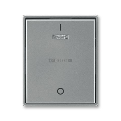 ABB 3558E-A00933 36 Kryt jednoduchý s potiskem, s čirým průzorem (pro sp. řaz. 3S, 3) ocel