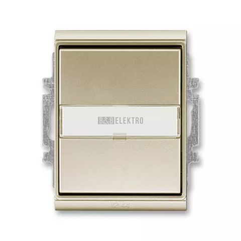 3558E-A06910 33 Přepínač střídavý s popisovým polem, řaz. 6, IP 44 šampaňská