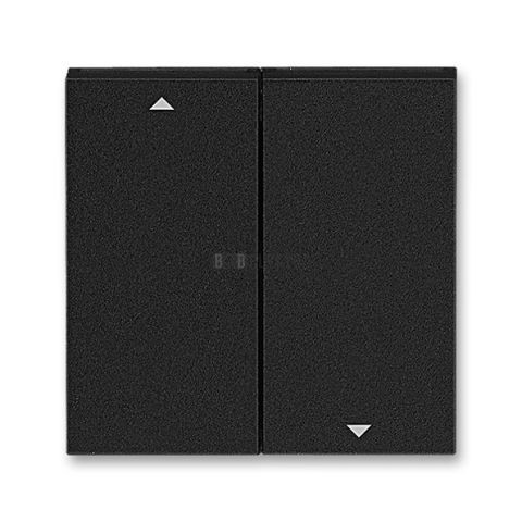 Levit M® kryt spínače žaluziového, dělený s potiskem 3559H-A00662 63 onyx/kouřová černá ABB