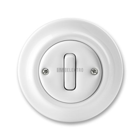 Decento® ovládač č.6/0 (1/0) přepínací se svorkou N 3559K-C86345 bílý porcelánový ABB