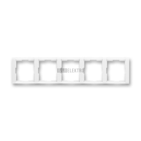 Time® rámeček pětinásobný vodorovný 3901F-A00150 03 bílá/bílá ABB