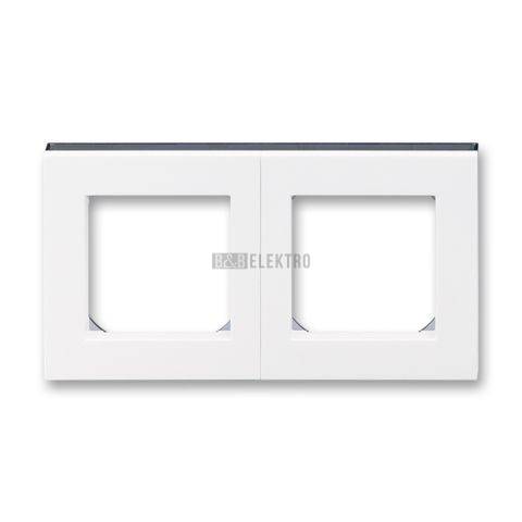 Levit®  rámeček dvojnásobný, pro vodorovnou i svislou montáž 3901H-A05020 62 bílá/kouřová černá ABB