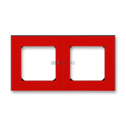 Levit® rámeček dvojnásobný, pro vodorovnou i svislou montáž 3901H-A05020 65 červená/kouřová černá ABB