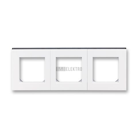 Levit®  rámeček trojnásobný, pro vodorovnou i svislou montáž 3901H-A05030 62 bílá/kouřová černá ABB