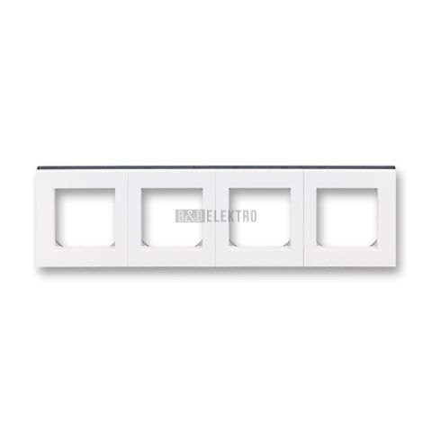 Levit®  rámeček čtyřnásobný, pro vodorovnou i svislou montáž 3901H-A05040 62 bílá/kouřová černá ABB