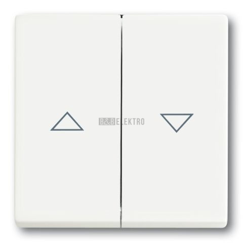 Future® linear, Busch-axcent® kryt spínače žaluziového, dělený s potiskem 2CKA001751A3022 mechová bílá ABB