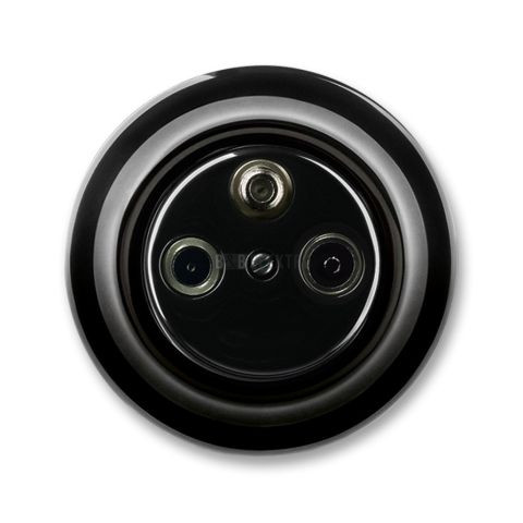 Decento® zásuvka TV+R-SAT koncová 5011K-C00403 N černá porcelánová ABB