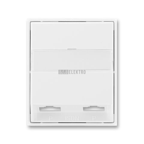 Element®, Time® kryt zásuvky ISDN s 2 otvory 5013E-A00252 03 bílá/bílá ABB