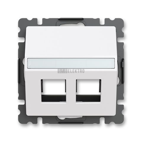 Zoni® kryt zásuvky dvojnásobný komunikační přímé s upevňovacím třmenem  5014T-A00418 500 bílá ABB