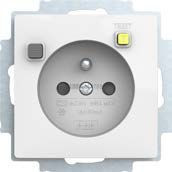 Zoni® zásuvka jednonásobná s kolíkem, clonkami, bezpečnostní s proudovým chráničem FI-DOS 5526T-A02369 500 bílá ABB