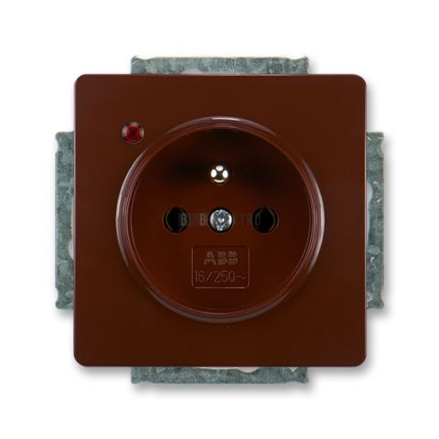 Swing® zásuvka jednonásobná s ochranným kolíkem a ochranou před přepětím, šroubové svorky 5598G-A02349 H1 hnědá ABB