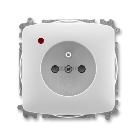 Tango® zásuvka jednonásobná s clonkami, ochranou před přepětím, bezšroubové svorky 5599A-A02357 S šedá ABB