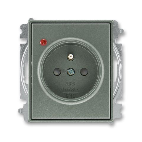 Time®, Time® Arbo zásuvka jednonásobná s clonkami a ochranou před přepětím 5599E-A02357 34 antracit ABB