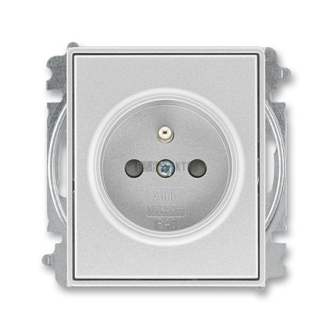 Time®, Time® Arbo zásuvka jednonásobná s ochranným kolíkem a clonkami 6619E-A06357 08 titanová ABB