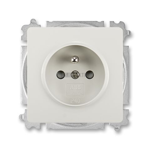 Swing® zásuvka jednonásobná s clonkami, bezšroubové svorky 6619G-A06357 S1 světle šedá ABB